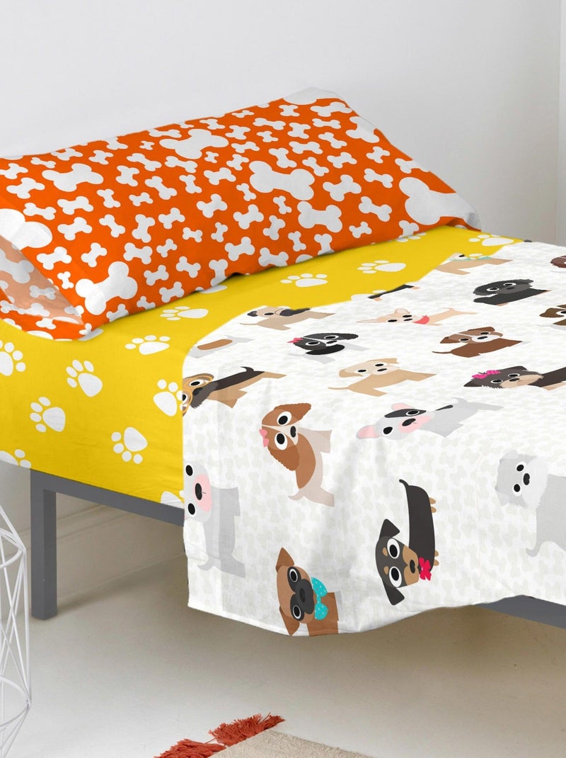 Drap-housse Dogs "Happyfriday" Multicolore - Kiabi