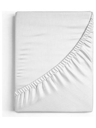 Drap Housse double Coton Blanc