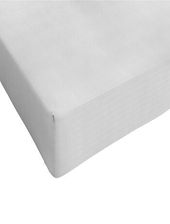 Drap Housse double Coton Blanc