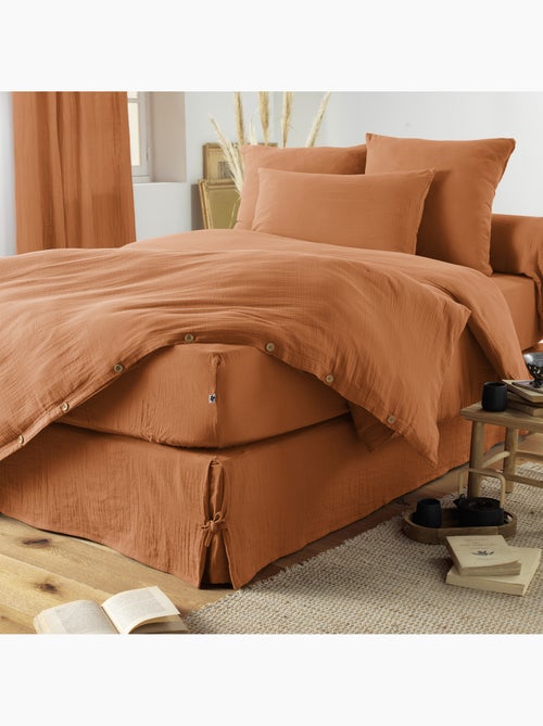Drap-housse – Double Gaze de Coton 125 g/m² – Bonnet 30 cm - Gaïa - Kiabi Drap-housse – Double Gaze de Coton 125 g/m² – Bonnet 30 cm - Gaïa - Kiabi