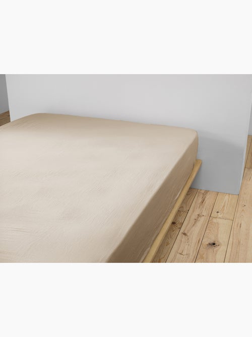 Drap-housse – Double Gaze de Coton 125 g/m² – Bonnet 30 cm - Gaïa - Kiabi Drap-housse – Double Gaze de Coton 125 g/m² – Bonnet 30 cm - Gaïa - Kiabi