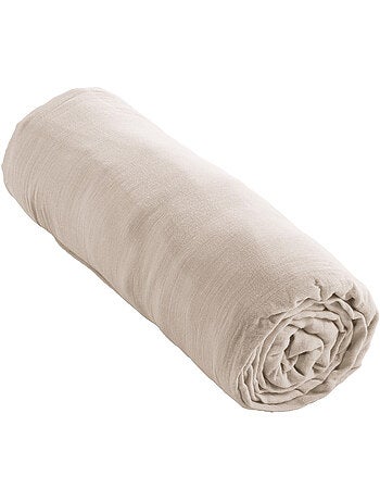 Drap-housse – double gaze de coton 125 g/m² – bonnet 30 cm - gaïa