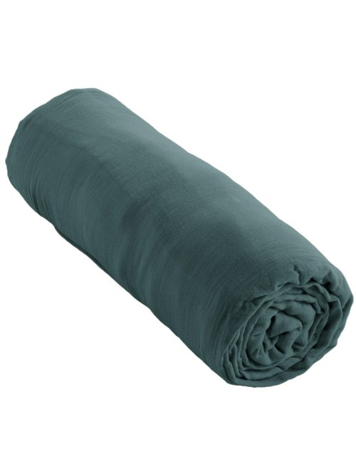 Drap-housse – Double Gaze de Coton 125 g/m² – Bonnet 30 cm - Gaïa - Kiabi