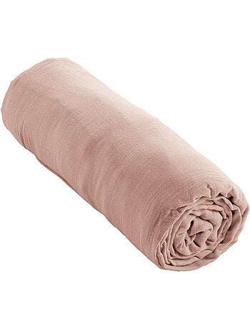 Drap-housse – double gaze de coton 125 g/m² – bonnet 30 cm - gaïa