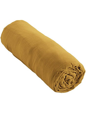 Drap-housse – double gaze de coton 125 g/m² – bonnet 30 cm - gaïa
