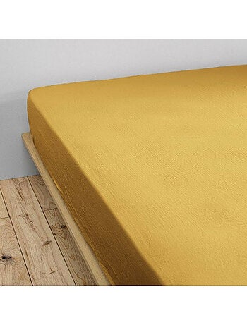 Drap-housse – double gaze de coton 125 g/m² – bonnet 30 cm - gaïa