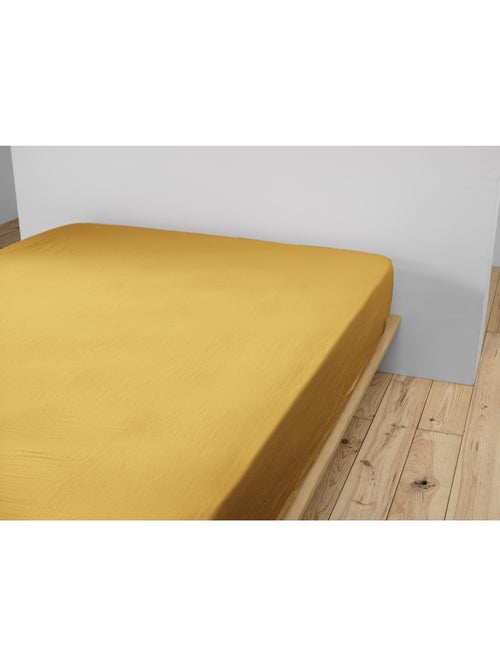 Drap-housse – double gaze de coton 125 g/m² – bonnet 30 cm - gaïa - Kiabi Drap-housse – double gaze de coton 125 g/m² – bonnet 30 cm - gaïa - Kiabi