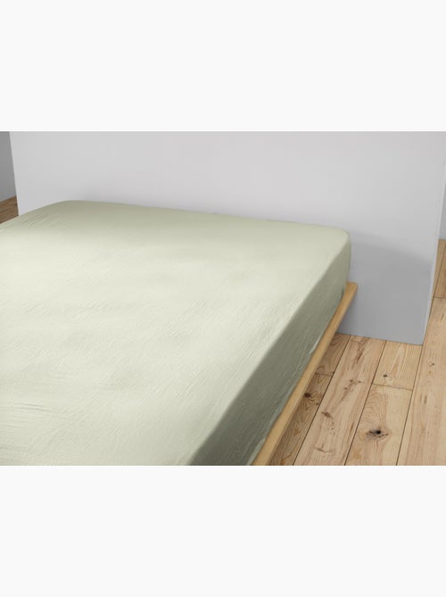 Drap-housse – Double Gaze de Coton 125 g/m² – Bonnet 30 cm - Gaïa - Kiabi Drap-housse – Double Gaze de Coton 125 g/m² – Bonnet 30 cm - Gaïa - Kiabi