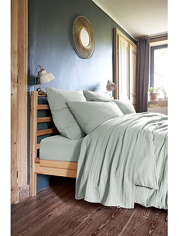 Drap-housse – Double Gaze de Coton 125 g/m² – Bonnet 30 cm - Gaïa