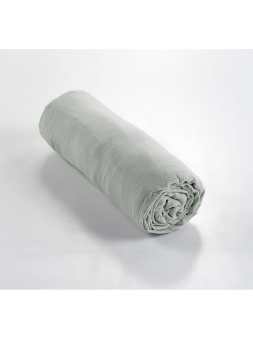 Drap-housse – Double Gaze de Coton 125 g/m² – Bonnet 30 cm - Gaïa - Kiabi Drap-housse – Double Gaze de Coton 125 g/m² – Bonnet 30 cm - Gaïa - Kiabi