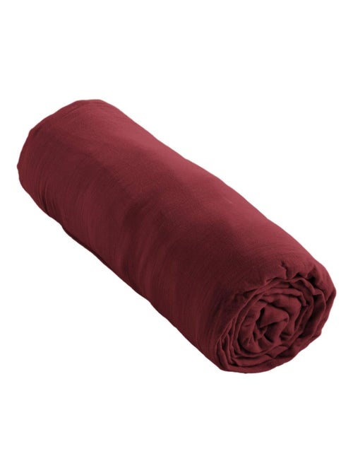 Drap housse double gaze de coton - Kiabi
