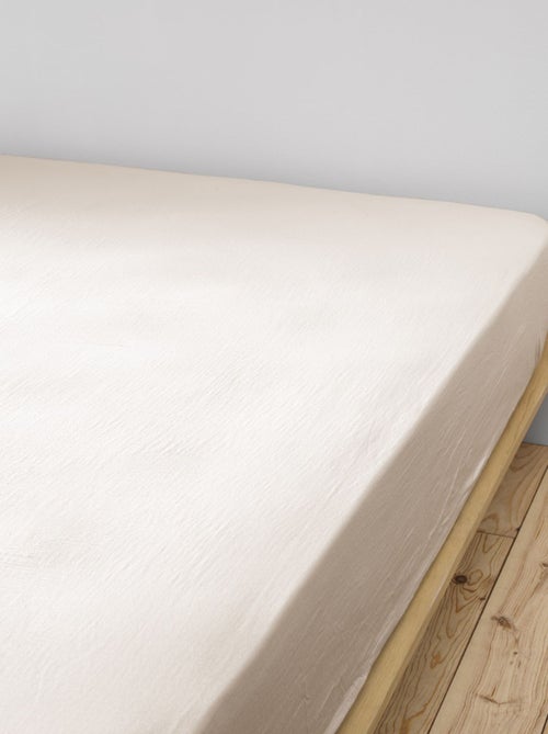 Drap housse double gaze de coton - Kiabi