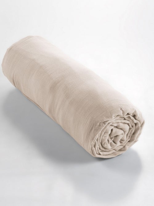 Drap housse double gaze de coton - Kiabi