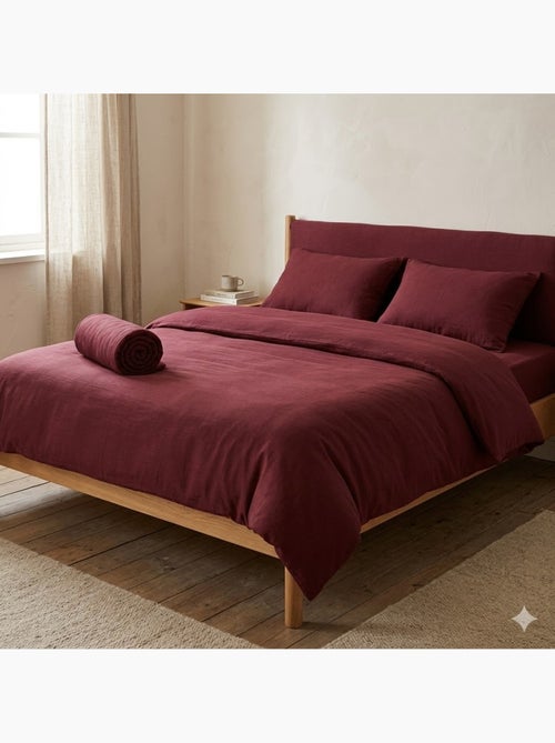 Drap Housse Double Gaze de Coton GAÏA - Kiabi