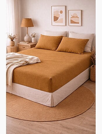 Drap Housse Double Gaze de Coton GAÏA