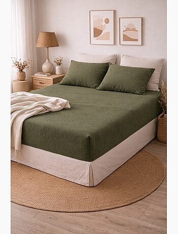 Drap Housse Double Gaze de Coton GAÏA