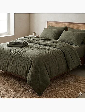 Drap Housse Double Gaze de Coton GAÏA