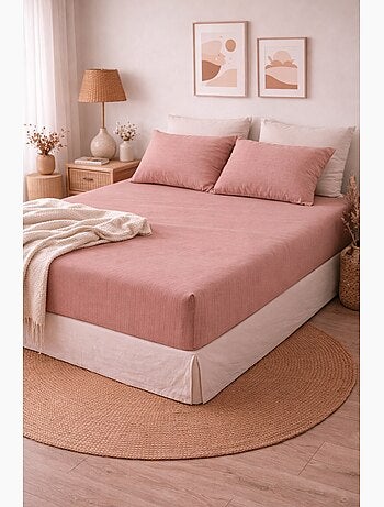 Drap Housse Double Gaze de Coton GAÏA