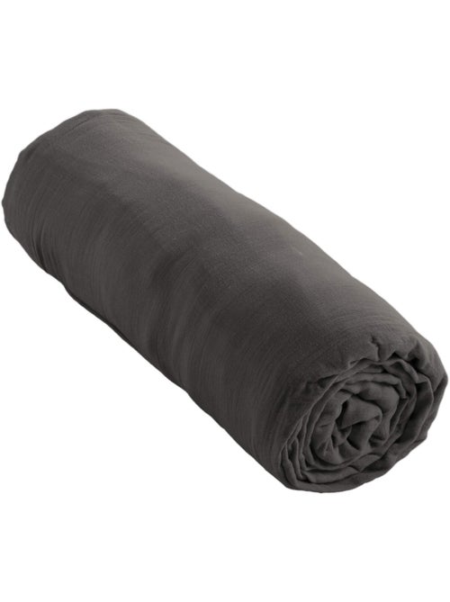 Drap housse double gaze de coton - Kiabi