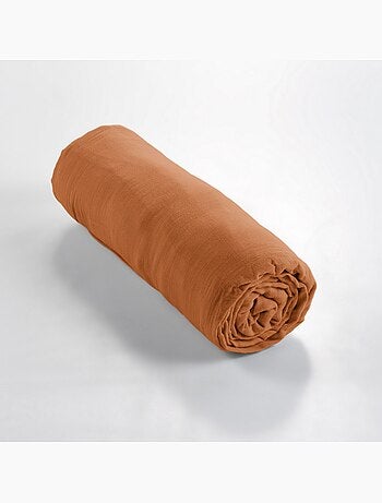 Drap housse double gaze de coton