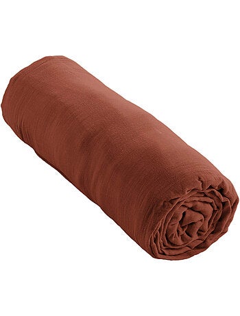 Drap housse double gaze de coton