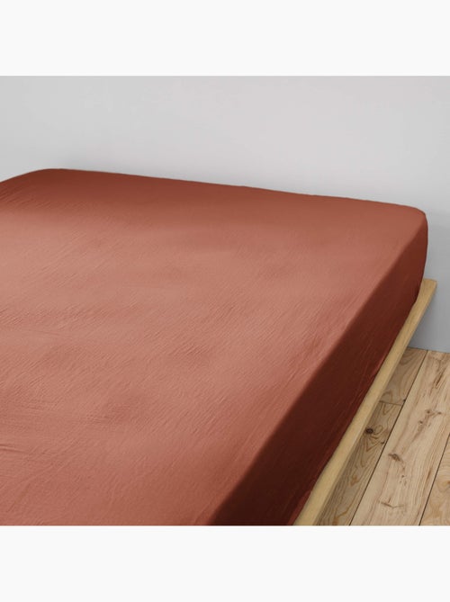 Drap housse double gaze de coton - Kiabi