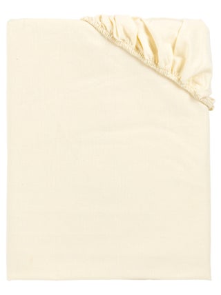 Drap-housse élastique 100 % coton respirant Beige