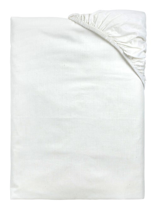 Drap-housse élastique 100 % coton respirant - Kiabi