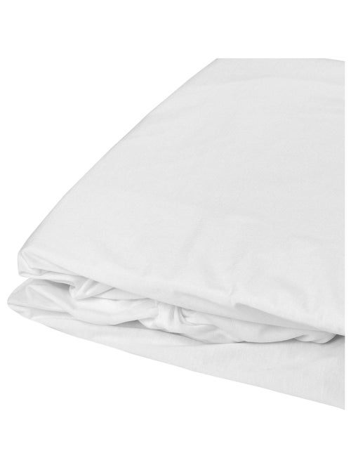 Drap housse élastiqué en 100% coton peigné - Kiabi