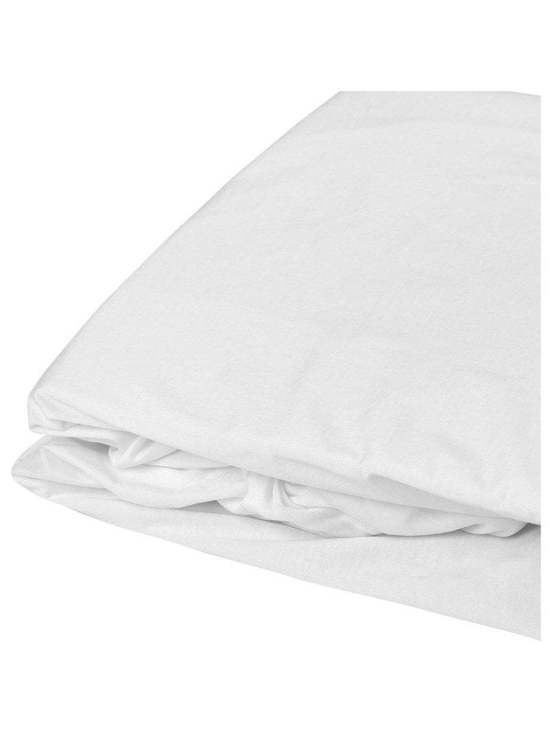 Drap housse élastiqué en 100% coton peigné Blanc - Kiabi