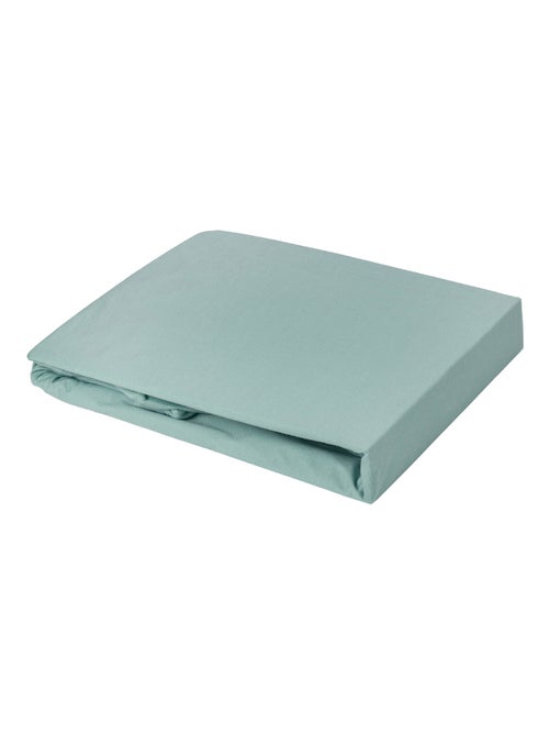 Drap housse élastiqué en 100% coton peigné - Kiabi