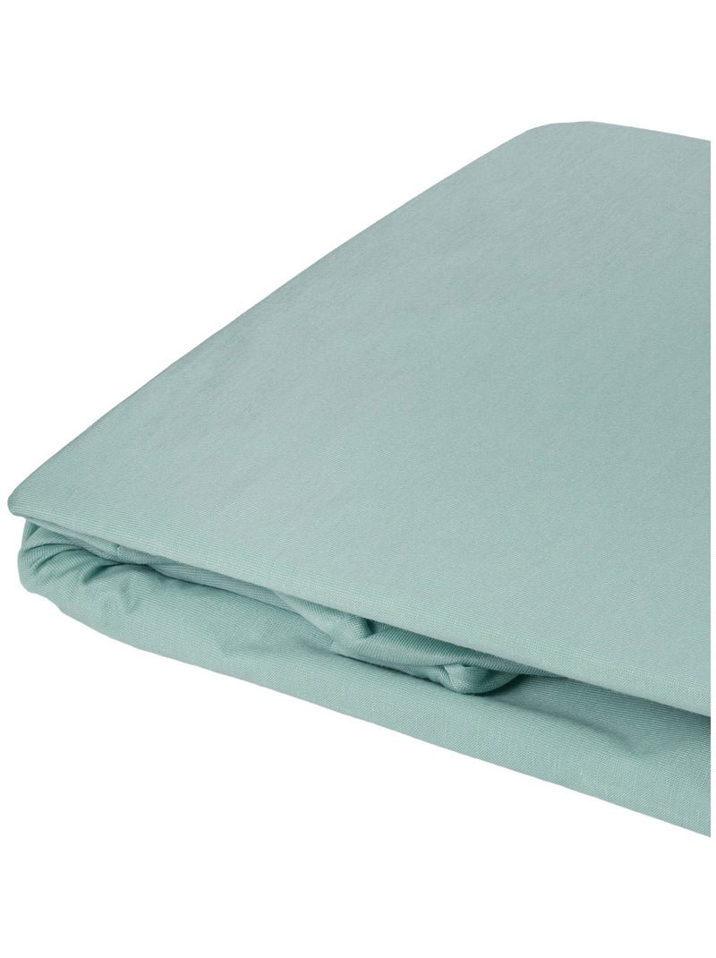 Drap housse élastiqué en 100% coton peigné Bleu - Kiabi
