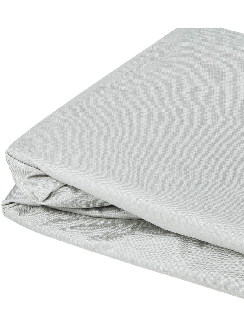 Drap housse élastiqué en 100% coton peigné Gris perle - Kiabi