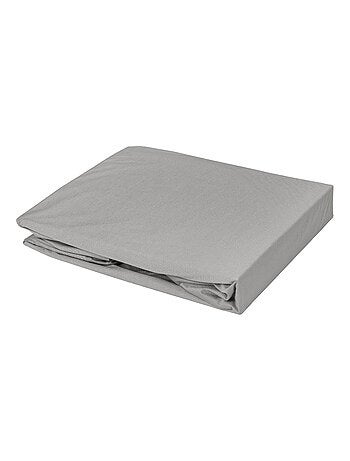 Drap housse élastiqué en 100% coton peigné