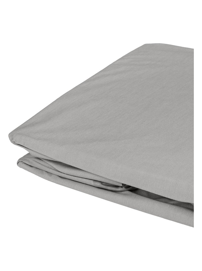 Drap housse élastiqué en 100% coton peigné Taupe - Kiabi