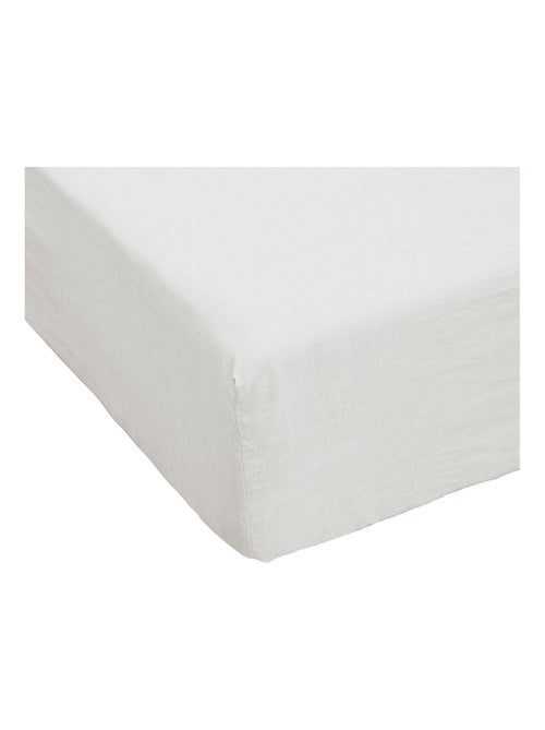 Drap housse en 100% Lin Français - Kiabi