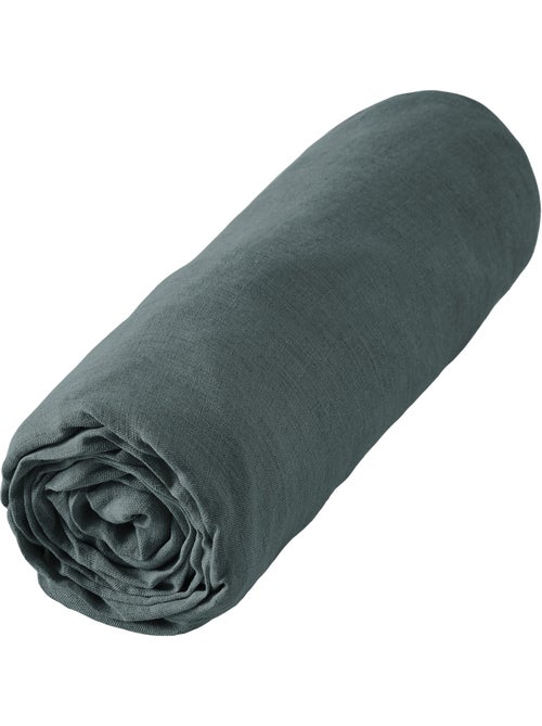 Drap housse en 100% Lin Français - Kiabi