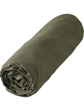 Drap housse en 100% Lin Français