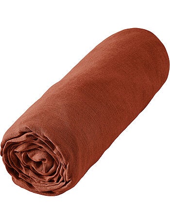 Drap housse en 100% Lin Français