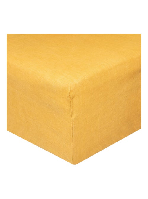 Drap housse en 100% lin - Kiabi