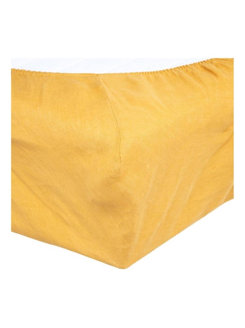 Drap housse en 100% lin - Kiabi