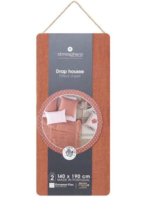 Drap housse en 100% lin - Kiabi