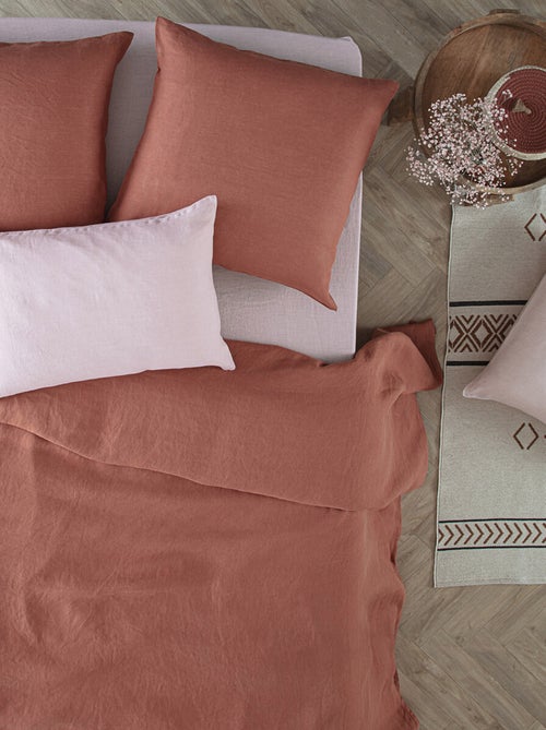 Drap housse en 100% lin - Kiabi