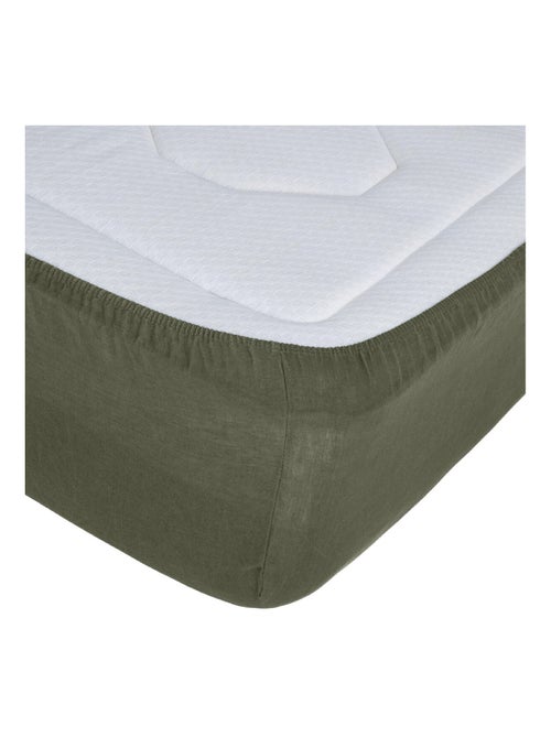 Drap housse en 100% lin - Kiabi Drap housse en 100% lin - Kiabi