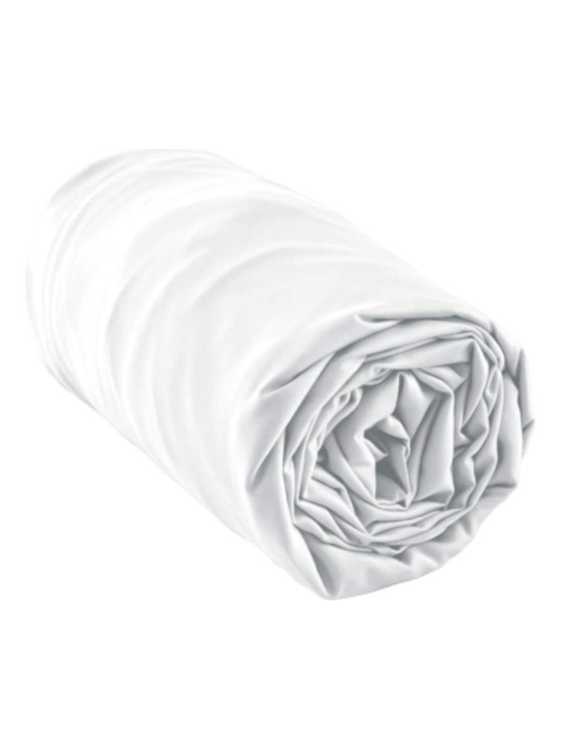 Drap housse en bambou Blanc - Kiabi