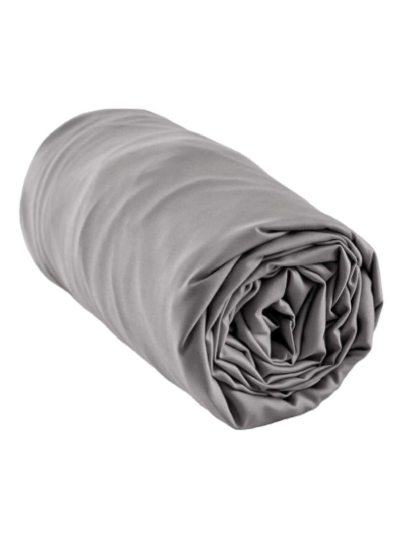 Drap housse en bambou gris anthracite - Kiabi