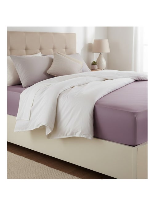 Drap housse en coton 57 fils Lilas - Kiabi Drap housse en coton 57 fils Lilas - Kiabi
