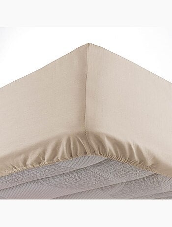 Drap housse en coton 57 fils Sable
