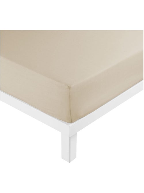 Drap housse en coton 57 fils Sable - Kiabi Drap housse en coton 57 fils Sable - Kiabi