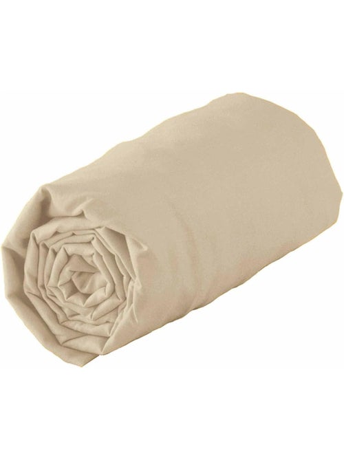 Drap housse en coton 57 fils Sable - Kiabi Drap housse en coton 57 fils Sable - Kiabi